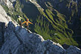 Arlberger Klettersteig auf dem Grat zur Wei�schrofenspitze